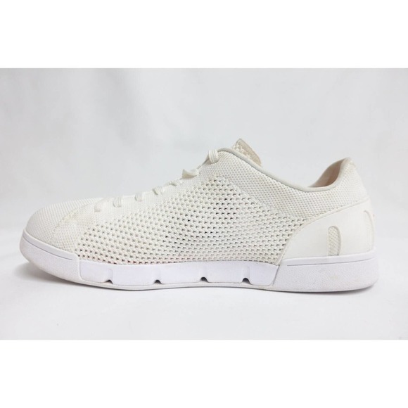 SWIMS Men Sneakers Breeze Tennis Knit White 21285-032 Washable 10.5US/9.5UK/43.5